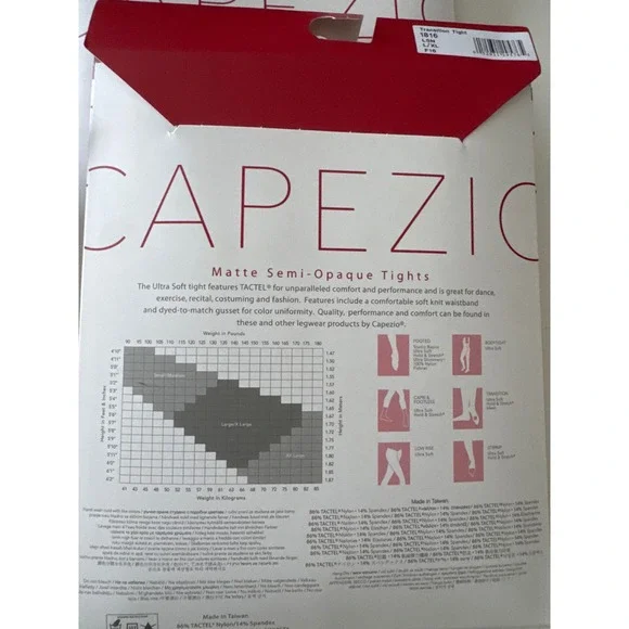 Women's S/5 Capezio Ultra Soft Transition Tight in Light Suntan (LSN),‎ L/XL NIB